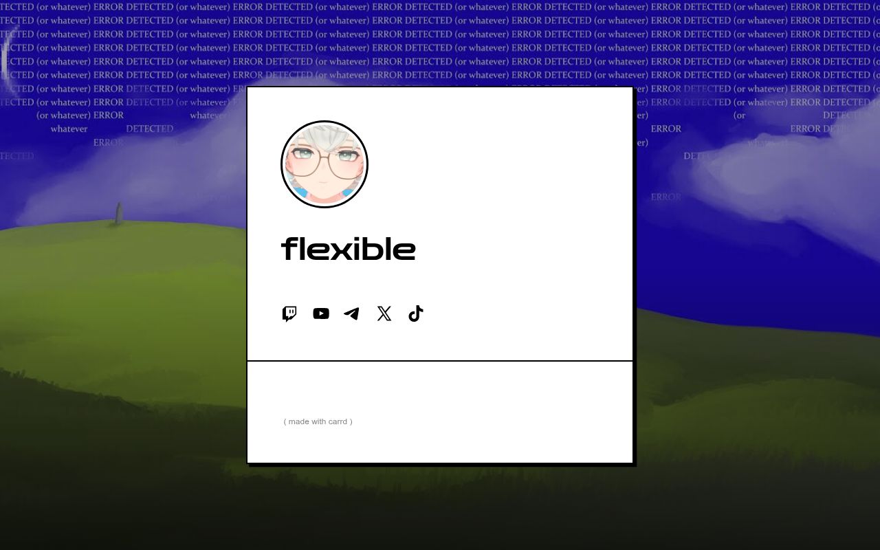 Carrd profile picture for @flexible